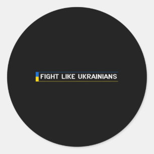 Adesivo Redondo Lute Como Ucranianos Ucraniano Zelensky Ucrânia A