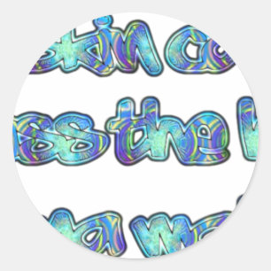 Adesivo Redondo Lute contra o Cancer da pele, passe o chapéu, Haku