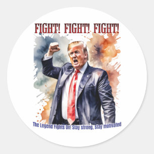 Adesivo Redondo Lute! Lute! Lute! Legenda de trunfo