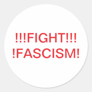 Adesivo Redondo LUTEM CONTRA O FASCISMO!! Hankamer Artjunkhaus SAL