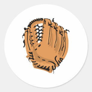 Adesivo Redondo Luva de basebol