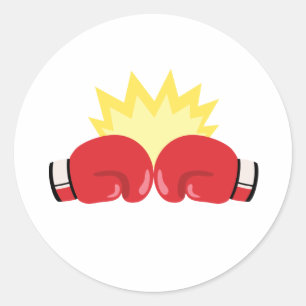 Adesivo Redondo Luvas de boxe