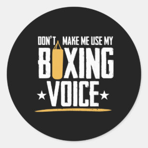 Adesivo Redondo Luvas de Boxe G de Kickboxing de Boxe Shadow Boxin