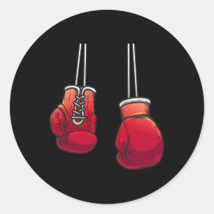 Adesivo Redondo Luvas de boxe legais para homens amantes da luta