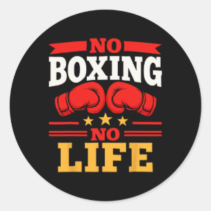 Adesivo Redondo Luvas de Boxe Sem Boxe Sem Vida Luvas de Boxe _3