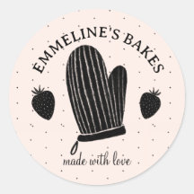 Luvas de Forno Ilustrada Baker Cook Feita Com Amor