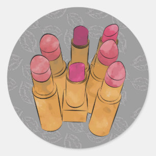 Adesivo Redondo Luxe Lipstick Kiss