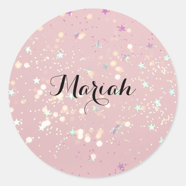 Adesivo Redondo luxe modern romantinc girl (Frente)