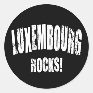 Adesivo Redondo Luxembourg Rocks!