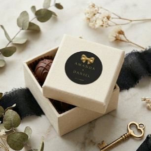 Adesivo Redondo Luxo Preto e Dourado  Arco Dourado Casamento
