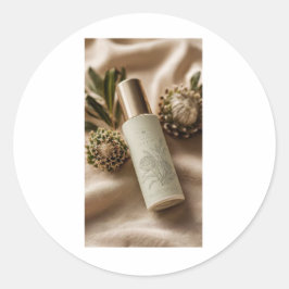 Adesivo Redondo Luxury Botanical Skincare Label Design