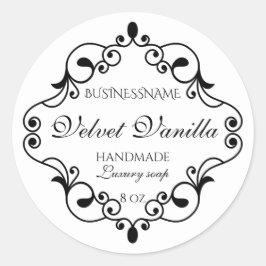Adesivo Redondo Luxury elegant soap handmade label business