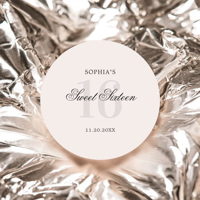 Adesivo Redondo Luxury Elegante Rosa 16 (Criador carregado)