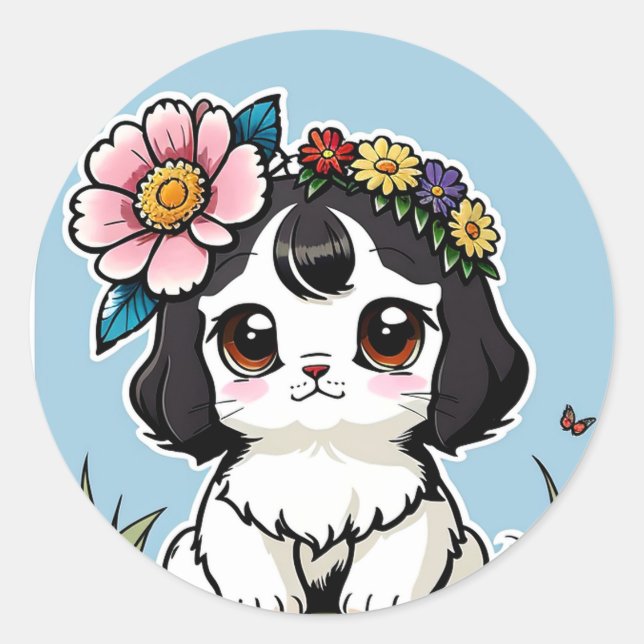 Adesivo Redondo Luxury Pet Line art (Frente)