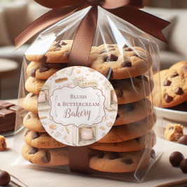 Adesivo Redondo Luxury Vintage Patisserie Bakery Business