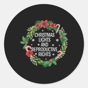 Adesivo Redondo Luz contra os direitos reprodutivos: feminista fav