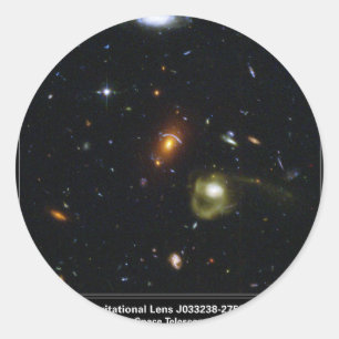 Adesivo Redondo Luz de dobra da lente gravitacional