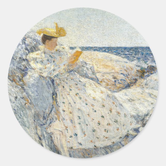 Adesivo Redondo Luz de Verão | Childe Hassam (Frente)
