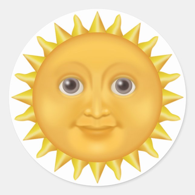 Adesivo Redondo Luz do sol (Frente)