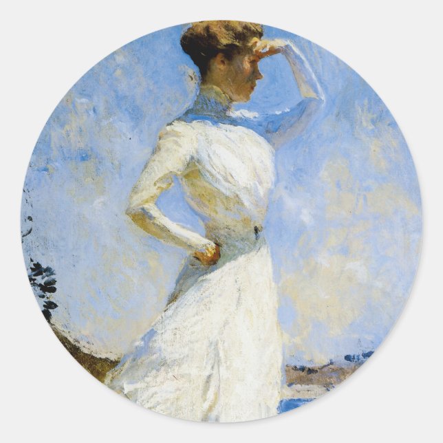 Adesivo Redondo Luz do sol por Frank Benson (Frente)