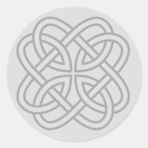 Adesivo Redondo Luz - selos celtas irlandeses cinzentos do