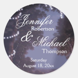 Adesivo Redondo Luzes de Árvore do País Russo