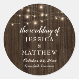 Adesivo Redondo Luzes de brilho da casa de fazenda russa