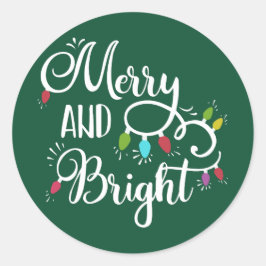Adesivo Redondo Luzes de feliz e feriados brilhantes