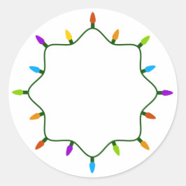 Adesivo Redondo Luzes de Natal...