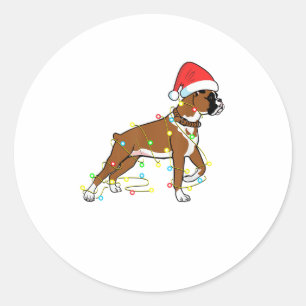 Adesivo Redondo Luzes de Natal Cachorro Cachorro Cachorro Cachorro