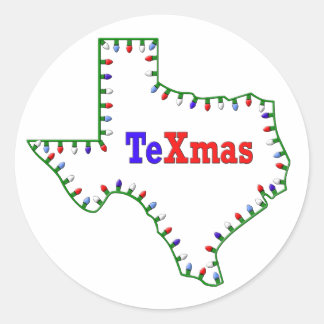 Adesivo Redondo Luzes de TeXmas