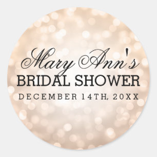 Adesivo Redondo Luzes do brilho do cobre do Tag do favor do