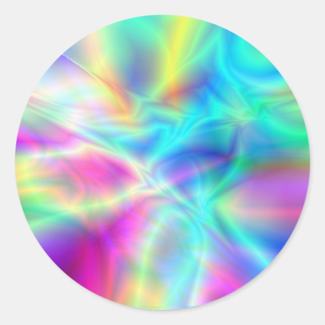 Adesivo Redondo Luzes do norte (Frente)