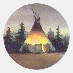 Adesivo Redondo LUZES do TIPI por SHARON SHARPE