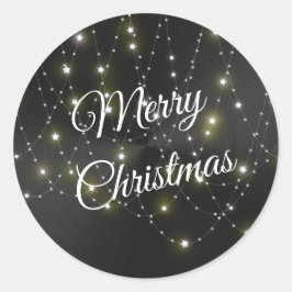 Adesivo Redondo Luzes Metálicas Pretas Trendentes