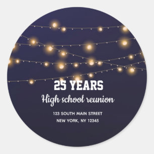 Adesivo Redondo Luzes modernas da corda