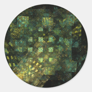 Adesivo Redondo Luzes no Abstrato da cidade