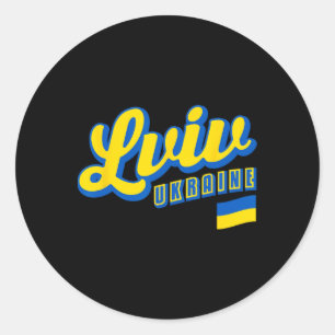 Adesivo Redondo Lviv Ucrânia 1 