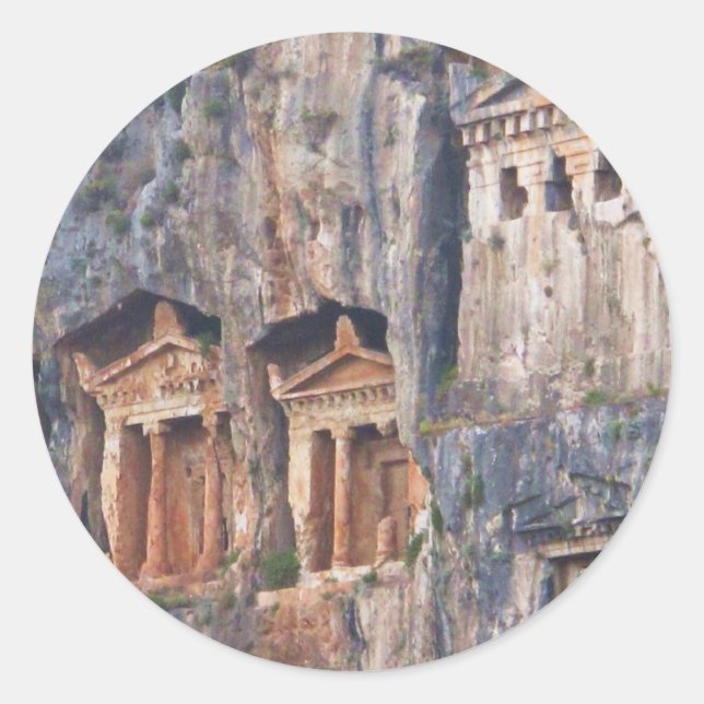 ADESIVO REDONDO LYCIAN ROCK TOMBS TURKEY (Frente)