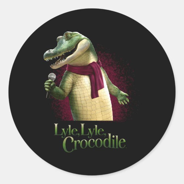 Adesivo Redondo Lyle Lyle Crocodile Movie Singing Lyle (Frente)