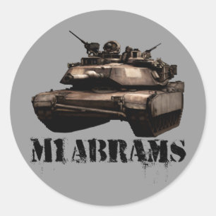 Adesivo Redondo M1 Abrams