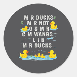 Adesivo Redondo M R Ducks M R Não O S M R Cm Wangs Lib M R Ducks 
