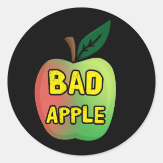 Adesivo Redondo Má Apple