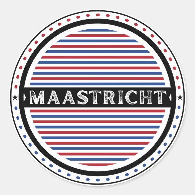 Adesivo Redondo Maastricht City Pride Emblem – Dutch Identity (Frente)