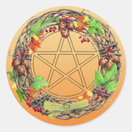 Adesivo Redondo Mabon Wreath