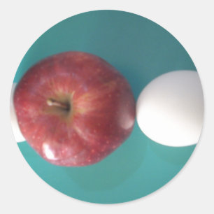 Adesivo Redondo Maçã vermelha gêmea para torta.JPG
