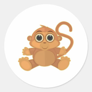 Adesivo Redondo Macaco