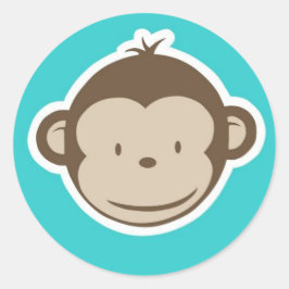 Adesivo Redondo Macaco