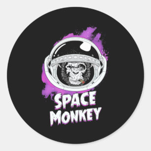 Adesivo Redondo Macaco espacial macaco
