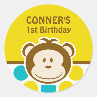 Adesivo Redondo Macaco-macaco